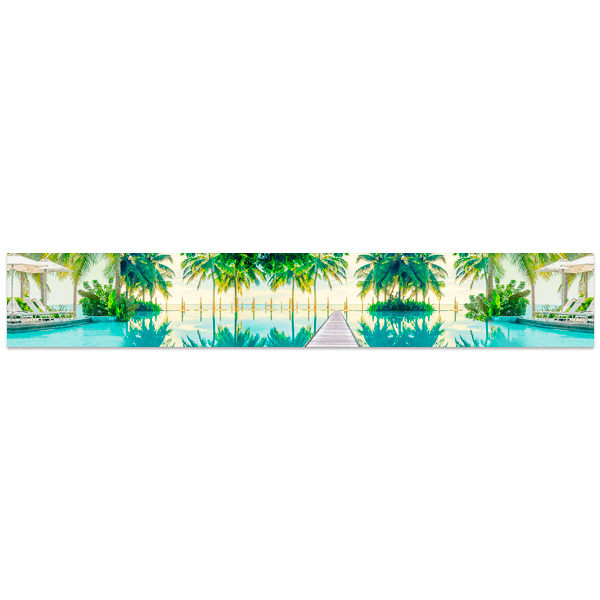 Adesivi Murali: Piscina con palme