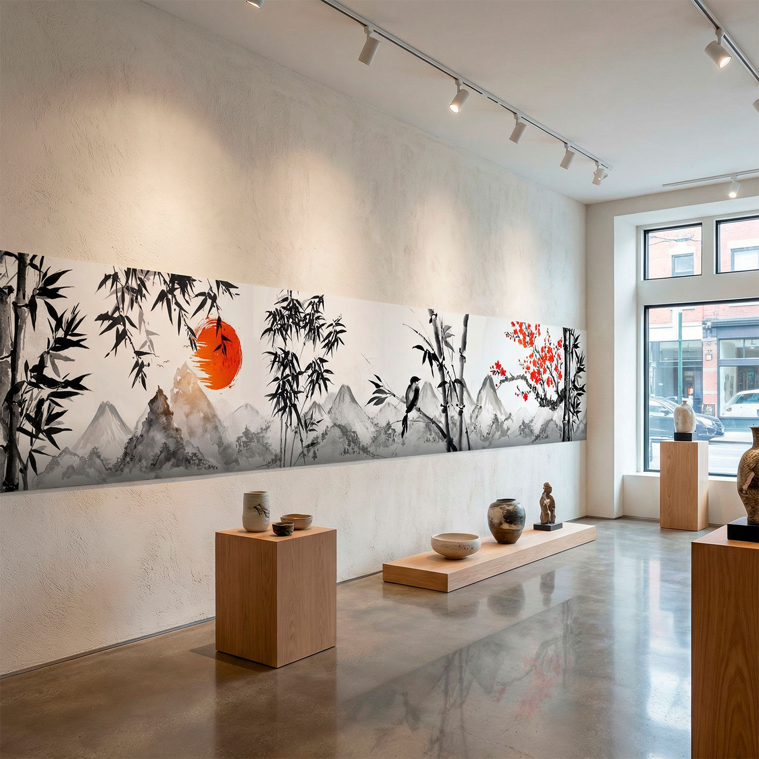 Adesivi Murali: Paesaggio in stile giapponese