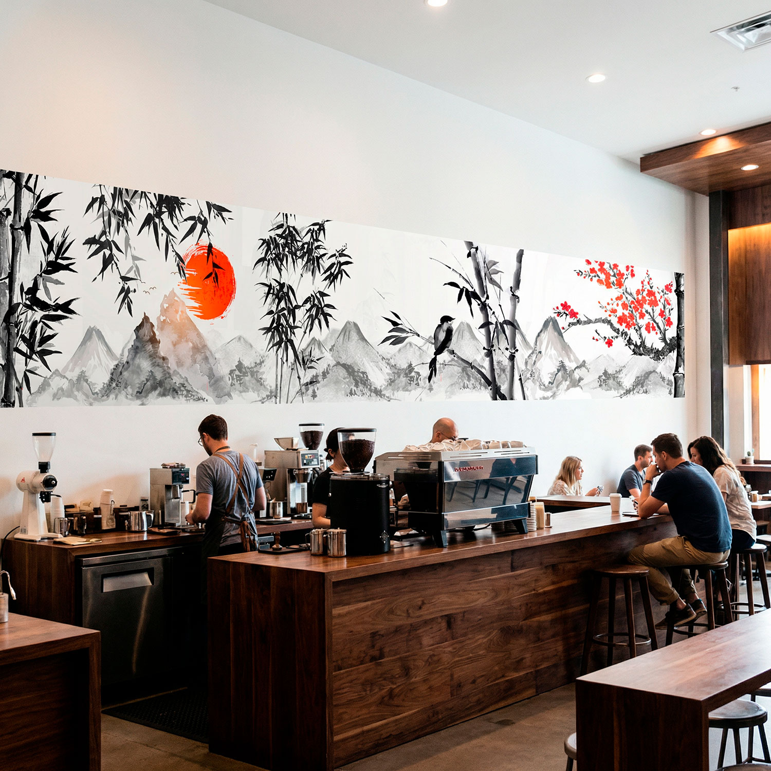 Adesivi Murali: Paesaggio in stile giapponese