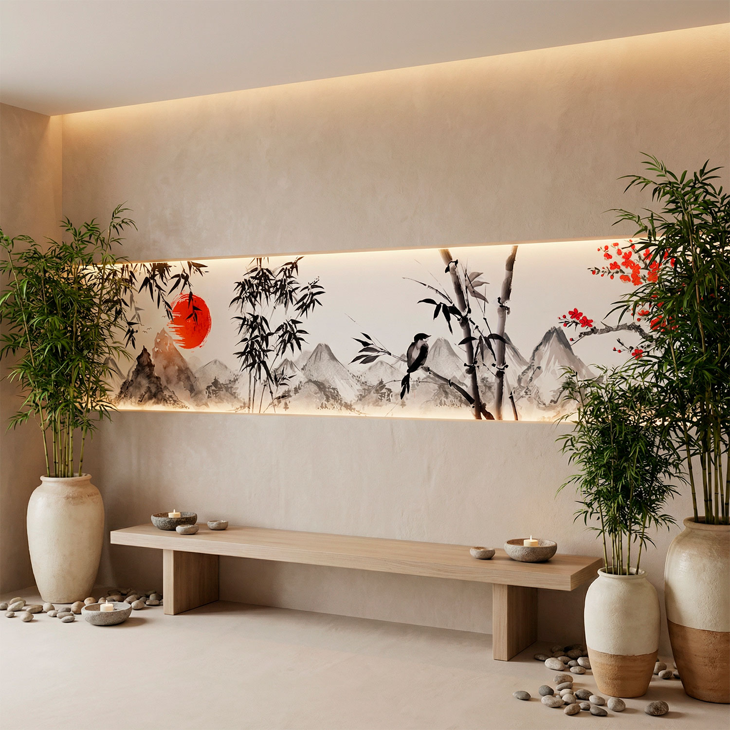 Adesivi Murali: Paesaggio in stile giapponese