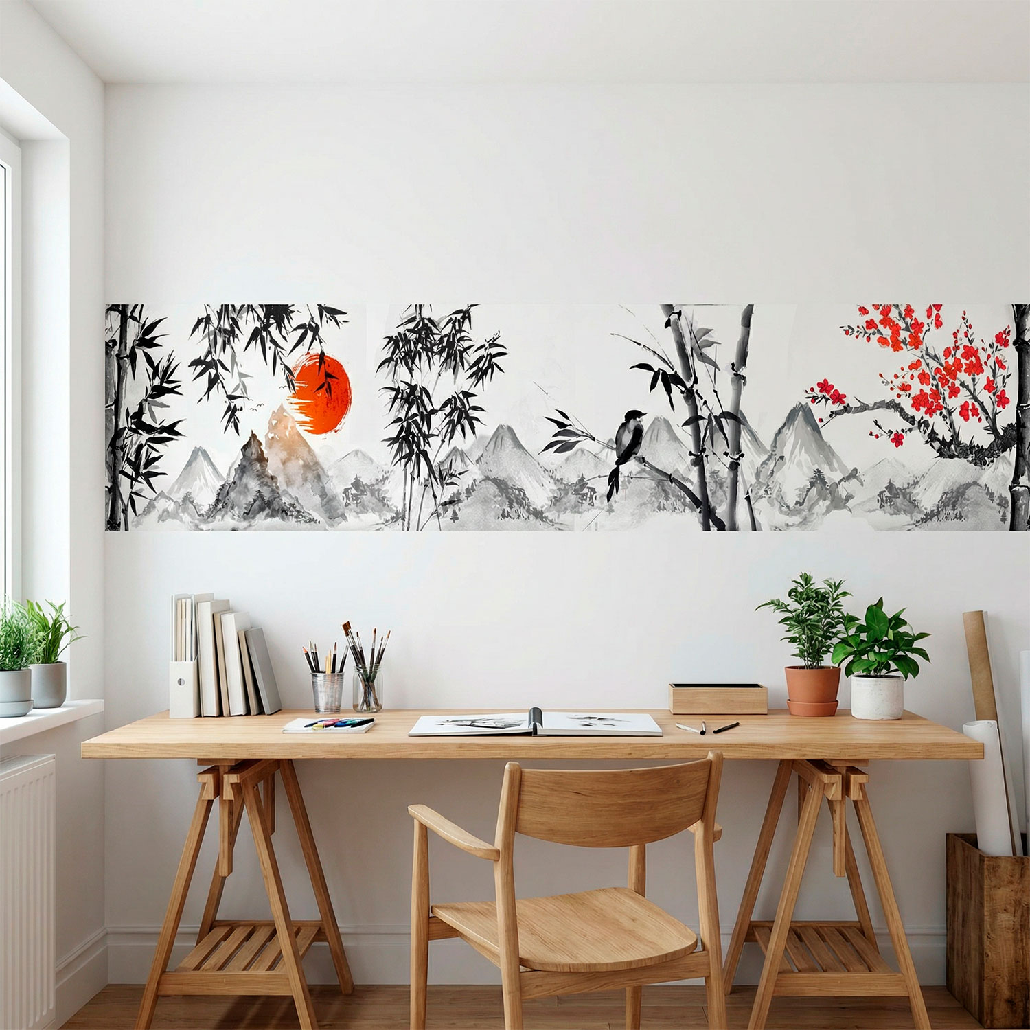 Adesivi Murali: Paesaggio in stile giapponese