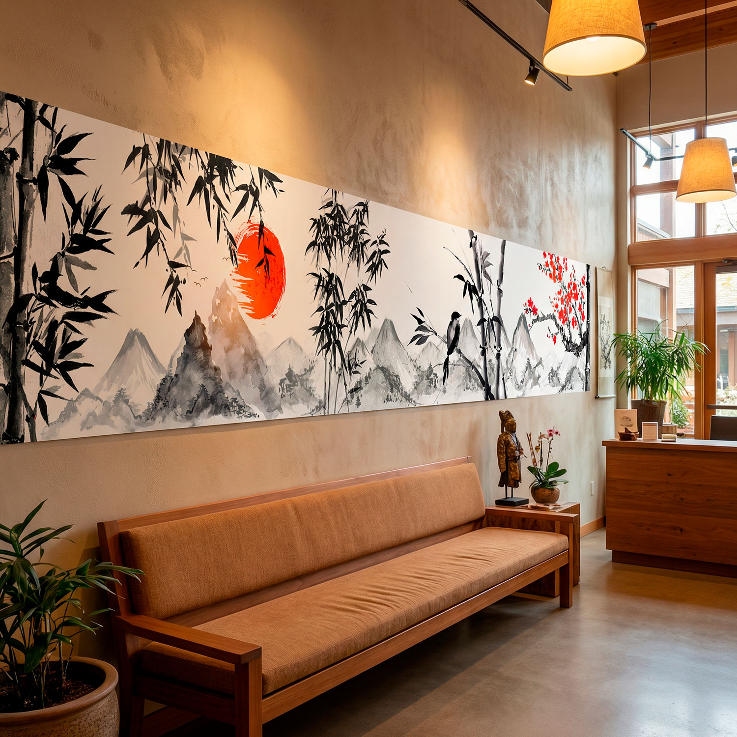 Adesivi Murali: Paesaggio in stile giapponese