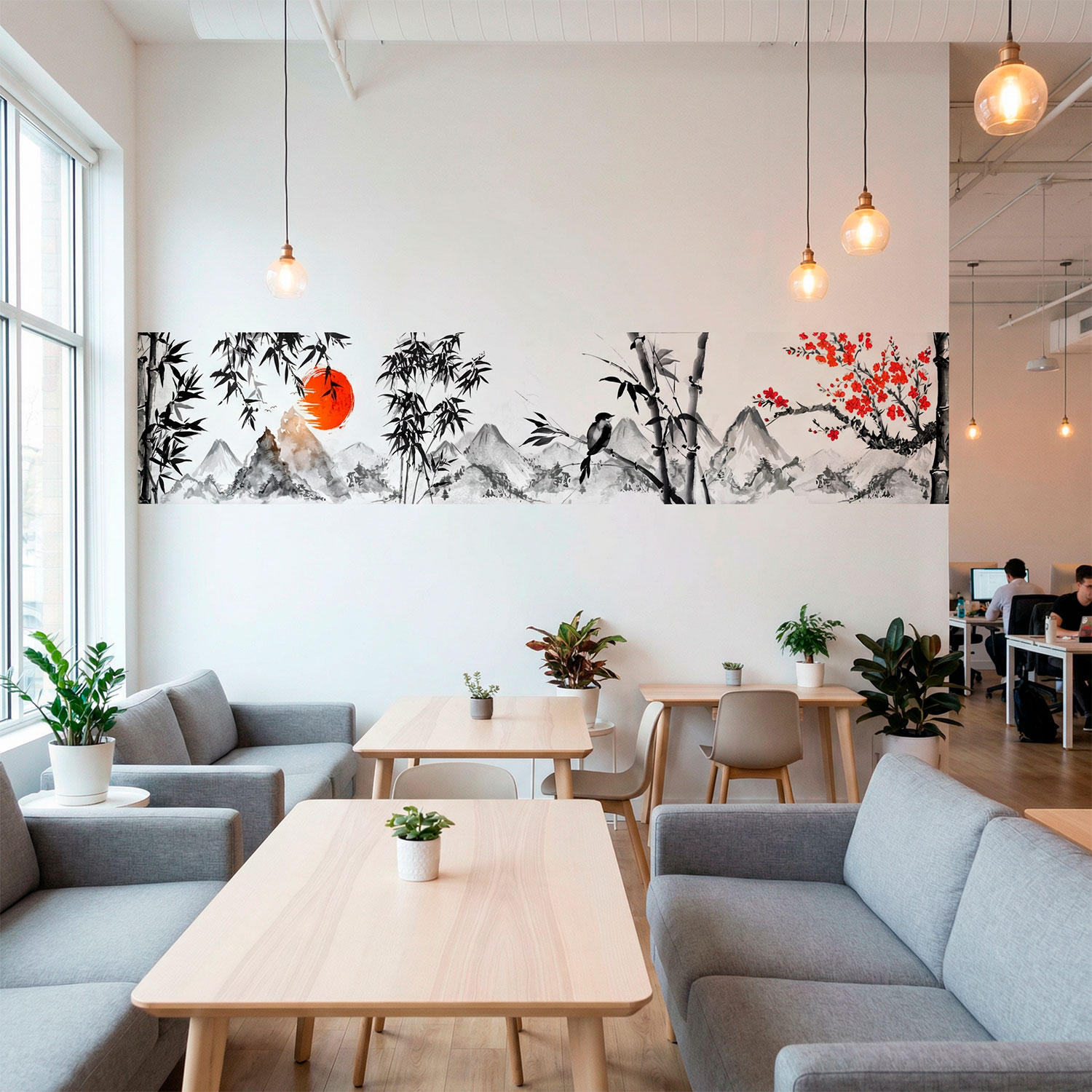 Adesivi Murali: Paesaggio in stile giapponese