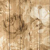 Adesivi Murali: Fiori su legno 3