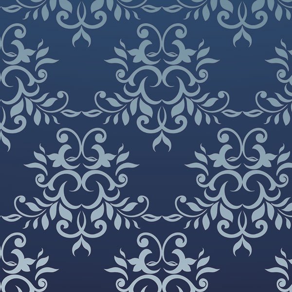 Adesivi Murali: Ornamenti in blu e bianco