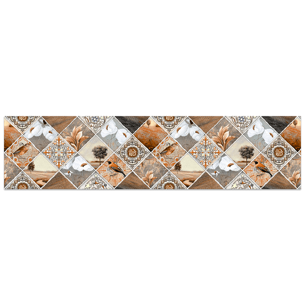 Adesivi Murali: Rombi ornamentali selvatici