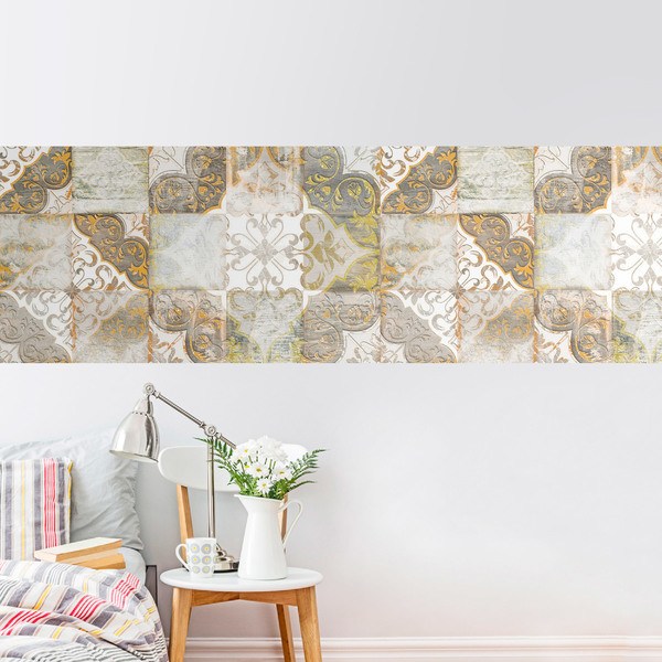 Adesivi Murali: Mosaico ornamentale logoro 1