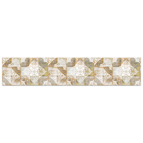 Adesivi Murali: Mosaico ornamentale logoro 0