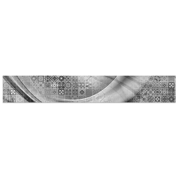Adesivi Murali: Piastrelle e curve in bianco e nero