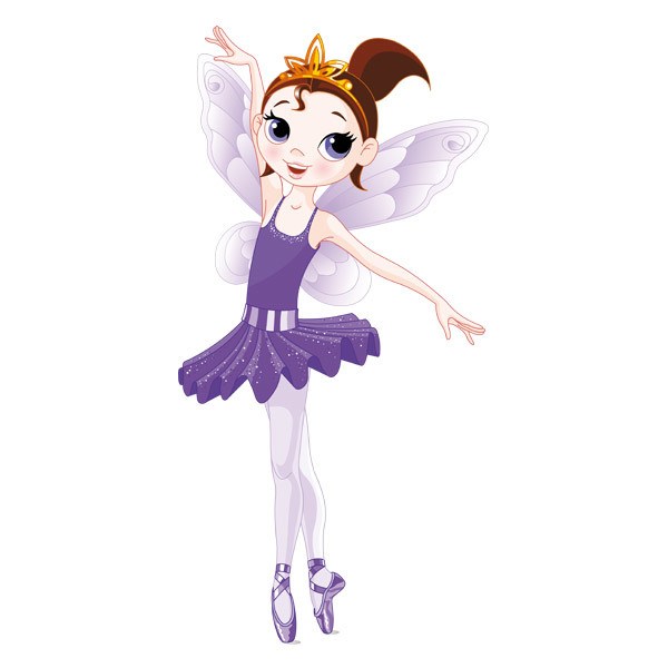 Adesivi per Bambini: Fata Ballerina Viola