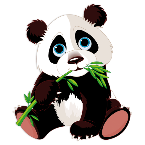 Adesivi per Bambini: Cucciolo di Panda 0