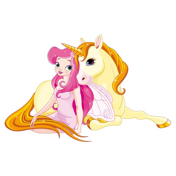 Adesivi per Bambini: Principessa e Unicorn