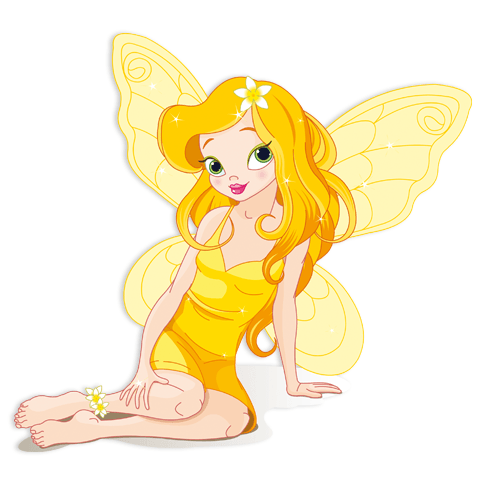 Adesivi per Bambini: Fata farfalla gialla