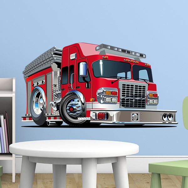 Adesivi per Bambini: Distributore di camion dei vigili del fuoco