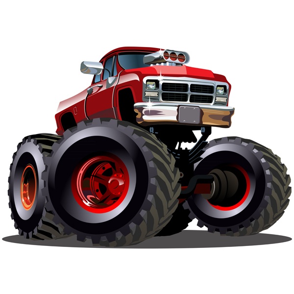 Adesivi per Bambini: Monster Truck ranchera rosso