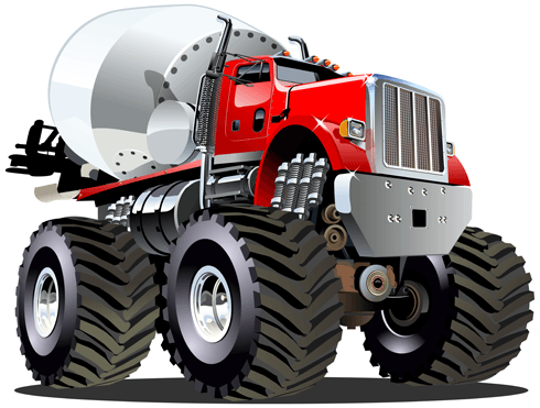 Adesivi per Bambini: Monster Truck betoniera Betoniera