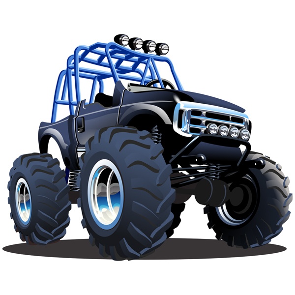 Adesivi per Bambini: Monster Truck Safari