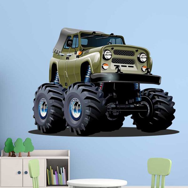 Adesivi per Bambini: Monster Truck Jeep