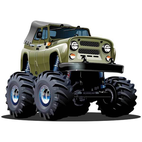 Adesivi per Bambini: Monster Truck Jeep