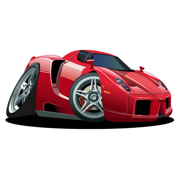 Adesivi per Bambini: Rosso auto sportiva