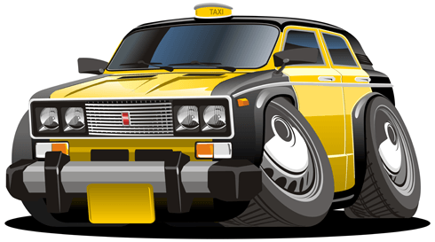 Adesivi per Bambini: Taxi giallo e nero
