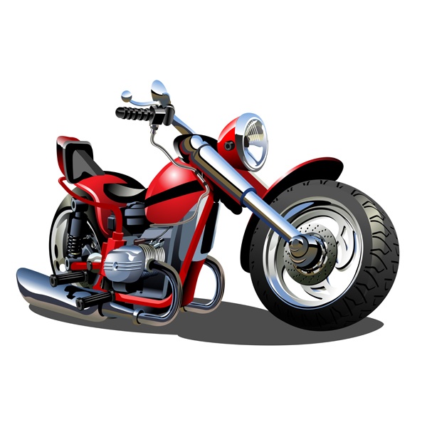 Adesivi per Bambini: Motocicletta Harley rosso e nero