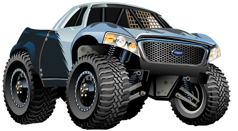 Adesivi per Bambini: Monster Truck Ranchera Ford
