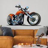 Adesivi per Bambini: Moto Chopper Arancione 3