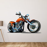 Adesivi per Bambini: Moto Chopper Arancione 4