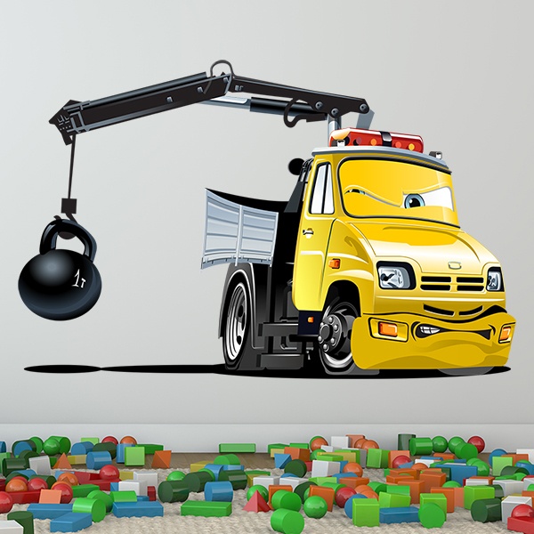 Camion gru con palla da demolizione 1/1