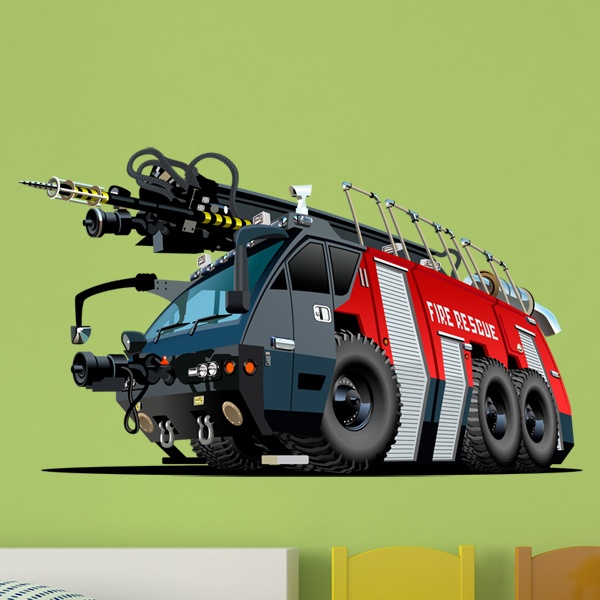 Adesivi per Bambini: Camion dei pompieri unit&agrave; di soccorso