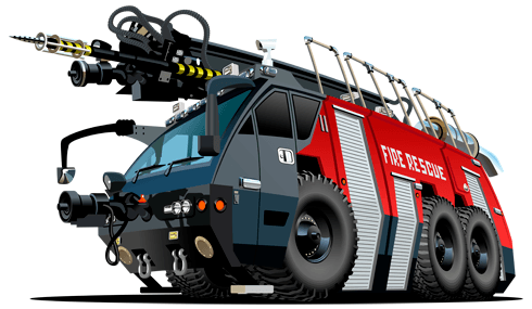 Adesivi per Bambini: Camion dei pompieri unit&agrave; di soccorso
