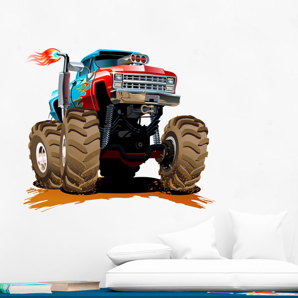 Adesivi per Bambini: Monster Truck blu e rosso