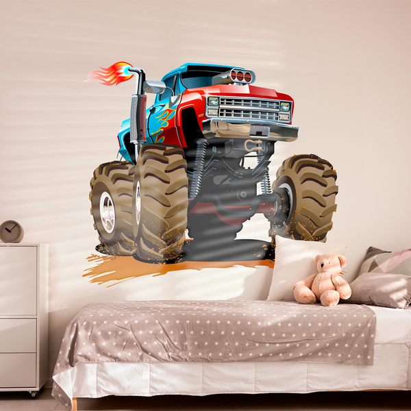 Adesivi per Bambini: Monster Truck blu e rosso