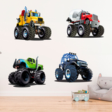 Adesivi per Bambini: Kit Monster Truck Big 4