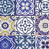 Adesivi Murali: Piastrelle in toni di blu 3