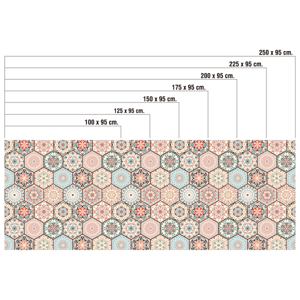 Adesivi Murali: Esagoni ornamentali