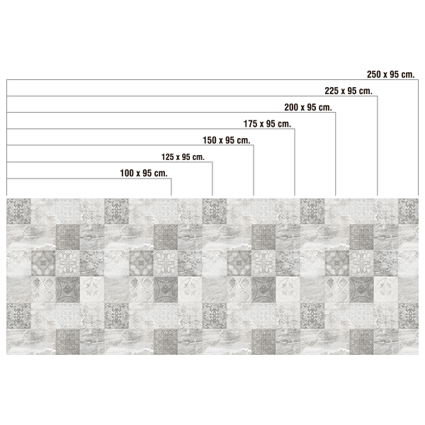 Adesivi Murali: Piastrelle grigie