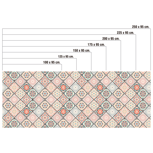 Adesivi Murali: Piastrelle in tonalità pastello