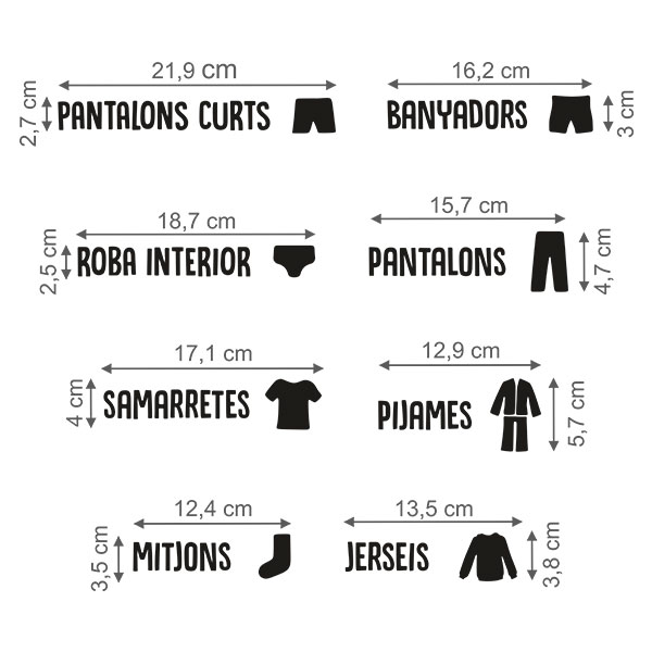 Adesivi Murali: Etichette di Abbigliamento in Catalano