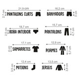 Adesivi Murali: Etichette di Abbigliamento in Catalano 2