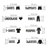 Adesivi Murali: Etichette di Abbigliamento in Inglese 2