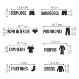 Adesivi Murali: Etichette di Abbigliamento in Spagnolo 2