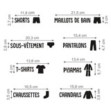 Adesivi Murali: Etichette di Abbigliamento in Francese 2