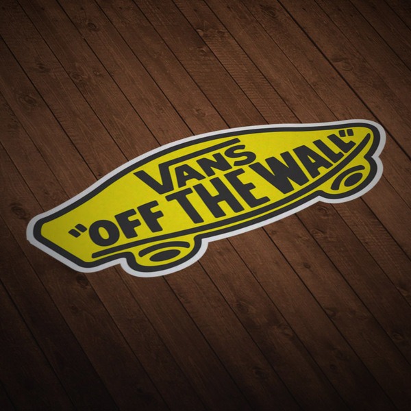 Adesivi per Auto e Moto: Vans off the wall giallo