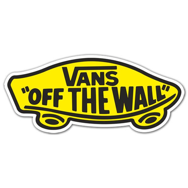 Adesivi per Auto e Moto: Vans off the wall giallo