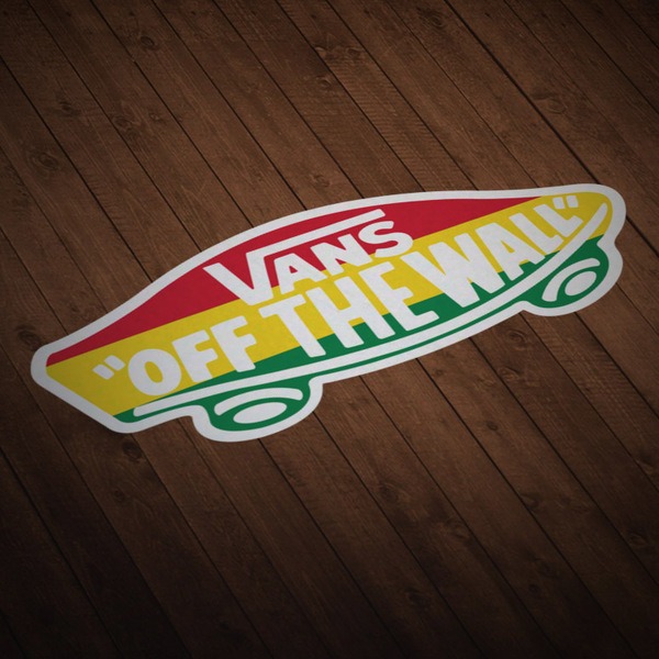 Adesivi per Auto e Moto: Vans off the wall Rastafari