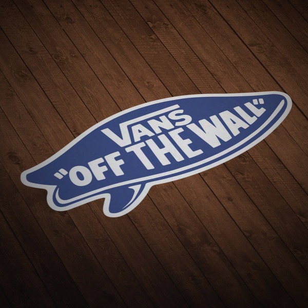 Adesivi per Auto e Moto: Vans off the wall blu surf