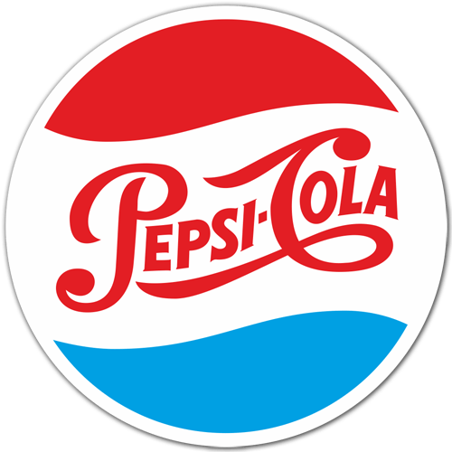 Adesivi per Auto e Moto: Pepsi Cola Logo 1950