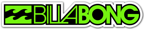 Adesivi per Auto e Moto: Billabong Verde e Nero 0